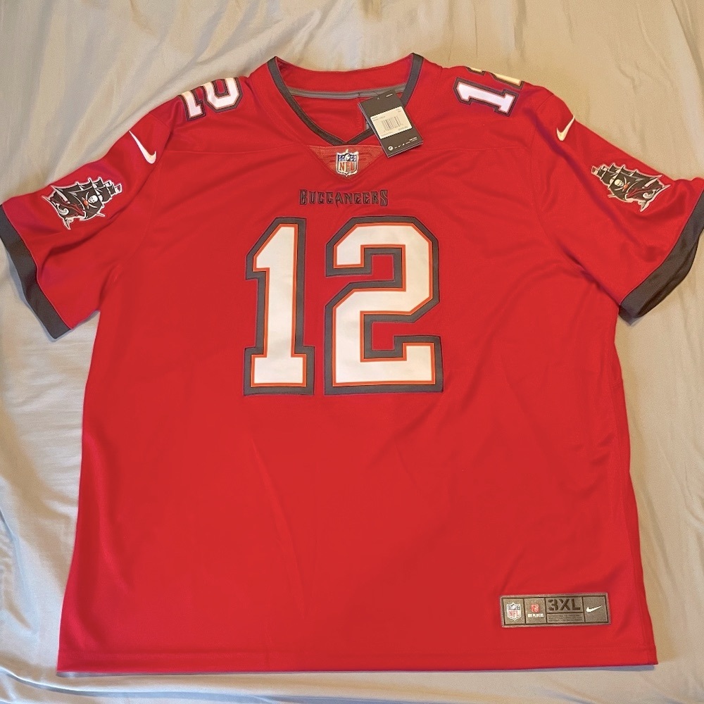 Tom Brady #12 Buccaneers 3XL Dry fit NIKE Jersey